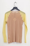 BASERANGE Long-sleeved patchwork top T-shirt series Portugal BAS-TOGN-CG-SP24-FENTUO Pink camel